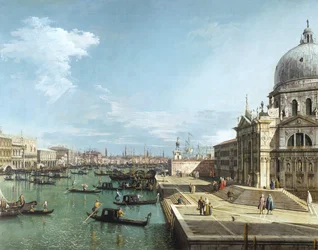 Der Eingang zum Canal Grande und die Kirche Santa Maria della Salute, Venedig
